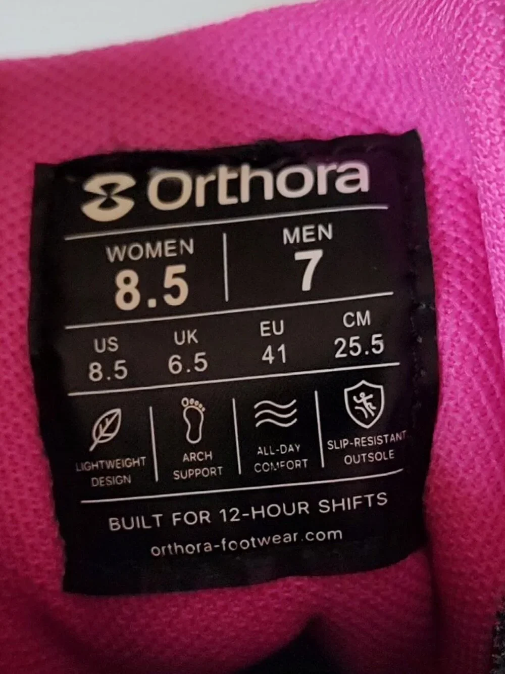 Orthora Pro Comfort Shoes Sneakers Pink & Navy Blue NEW Womens 8.5 Mens 7